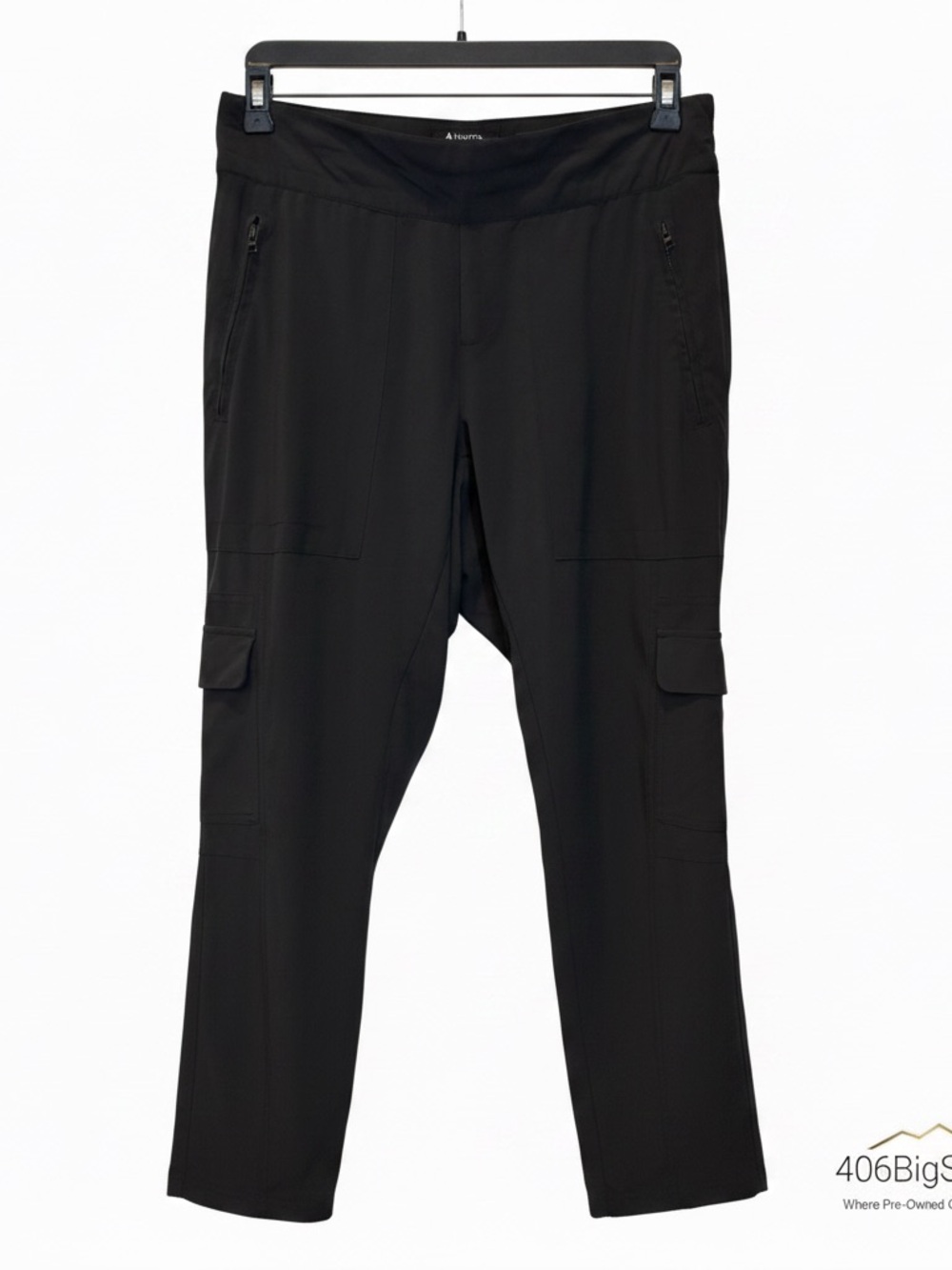 Athleta Men's Black Cargo Pants with Zip Pockets